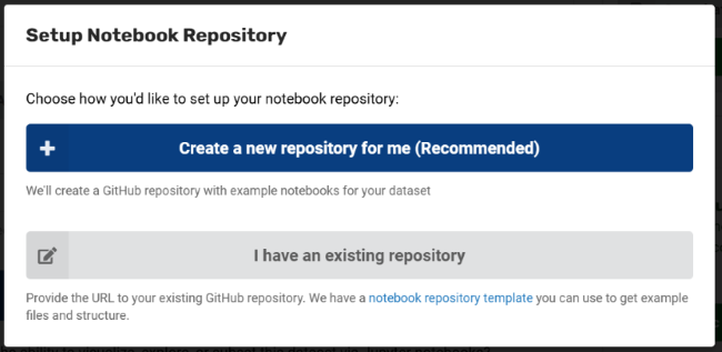 Setup Repository Modal